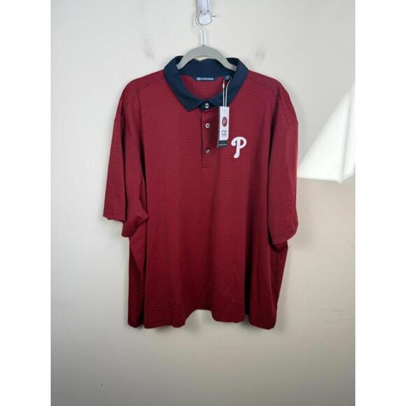 Cutter & Buck Other - Cutter & Buck Philadelphia Phillies Polo Golf Shirt CB DryTec XXXL